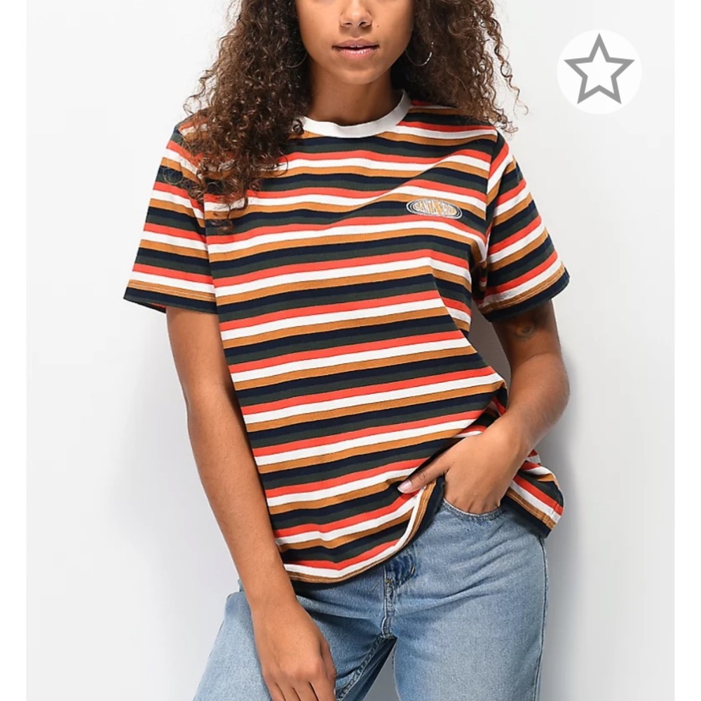 Zumiez Santa Cruz Redwood Striped T Shirt EUC
